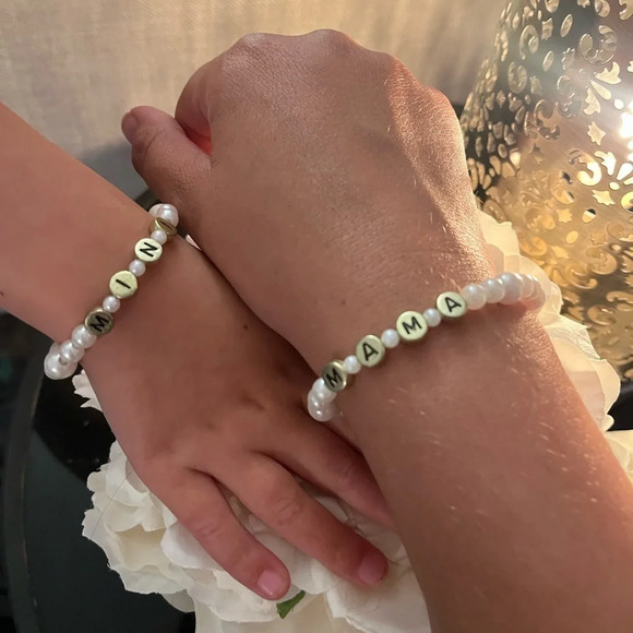 MAMA &‎ mini pearl Bracelet set - Picture 3 of 3
